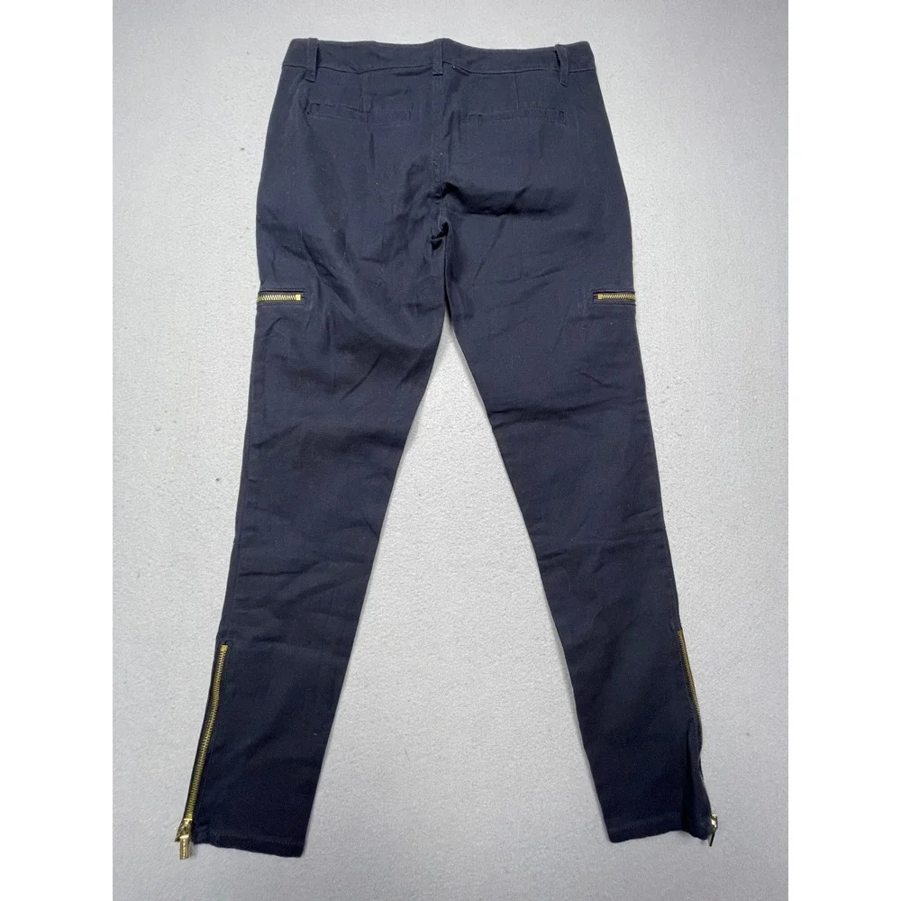 Michael Kors Cargo Pants Cotton Blend Navy Blue 4 Womens